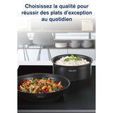 Batterie de cuisine - Tous feux dont induction - Arthur Martin - AM9582 - Aluminium - Anti-adhésif - 6 pieces - Poignée amovible