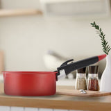 Batterie de cuisine - ARTHUR MARTIN - AMR28 - Set de 3 casseroles - 16-18-20 cm + 1 poignÈe amovible - Tous feux dont induction