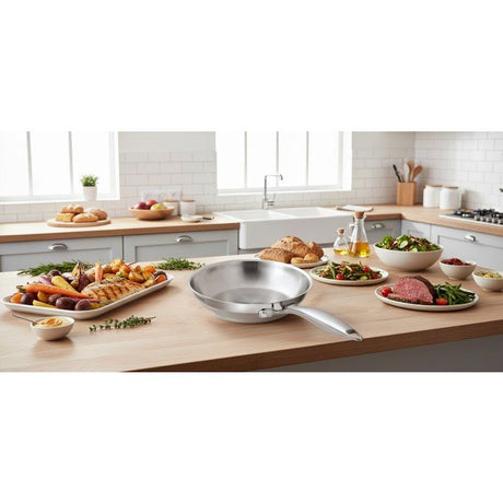 Poele grand chef - ARTHUR MARTIN - AM5336 - Ř20 cm - Inox 18/10 - Tous feux dont induction