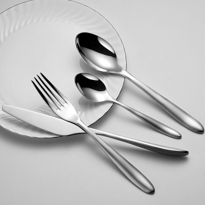 MÈnageres - ARTHUR MARTIN - AM0211 - 24 pieces - Acier inoxydable - Finition miroir poli