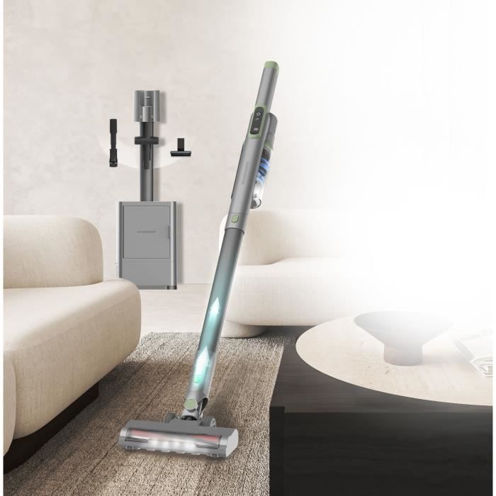 Aspirateur Balai avec base de vidange - ARTHUR MARTIN - AMAB148  200 W  40 min d'autonomie  80 AW - Gris