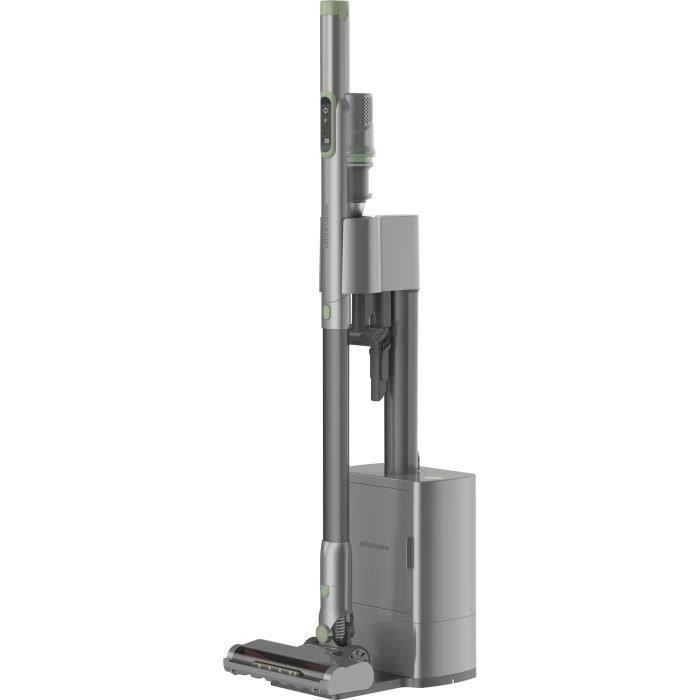 Aspirateur Balai avec base de vidange - ARTHUR MARTIN - AMAB148 – 200 W – 40 min d'autonomie – 80 AW - Gris
