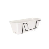 ARTEVASI Kit Jardiniere Venezia avec rÈserve d'eau - 10 L - 49 x 19,5 x 16,6 cm - Blanc