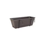 ARTEVASI Kit Jardiniere VENEZIA avec réserve d'eau - Gris anthracite - 10L - 49 x 19,5 x 16,6 cm -