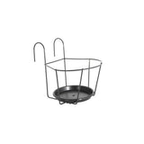ARTEVASI Porte-Pot pour balcon avec Soucoupe - Gris anthracite - 25 x 25 cm