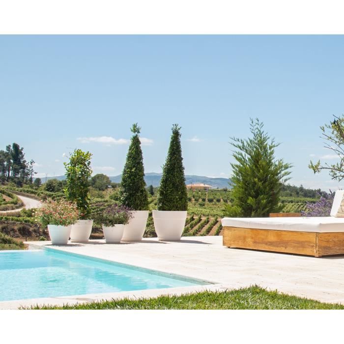 ARTEVASI Pot de fleurs CAPRI CAMPANA - Résistant au gel - Anthracite - 30 x 30 x H 25,2 cm