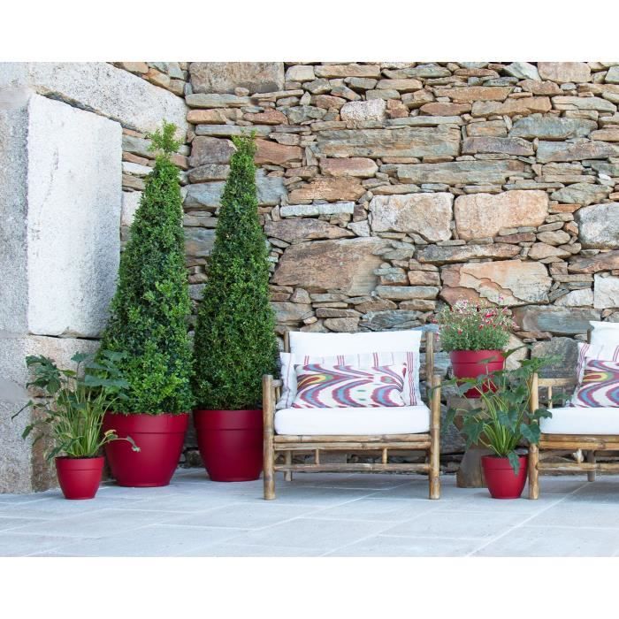 ARTEVASI Pot de fleurs CAPRI CAMPANA - Résistant au gel - Anthracite - 30 x 30 x H 25,2 cm