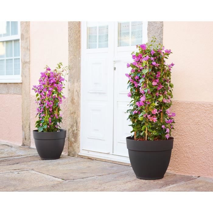 ARTEVASI Pot de fleurs CAPRI CAMPANA - Résistant au gel - Anthracite - 30 x 30 x H 25,2 cm