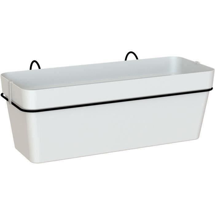 ARTEVASI planter - Capri RE balcony kit 50cm white - With water reserve - Plastic