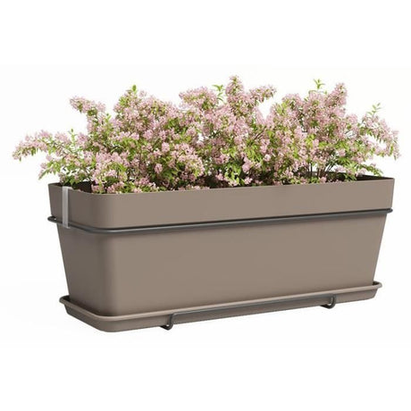 ARTEVASI Kit Jardiniere - CAPRI - Plastique - Taupe - Rectangulaire - L50,2 x P28,5 x H20,7cm