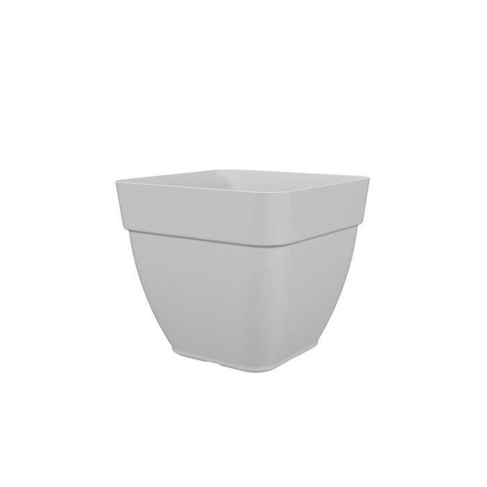 ARTEVASI Pot de fleurs carré CAPRI CAMPANA - Plastique - Blanc - L 36,5 x P 33,5 H 36,5 cm