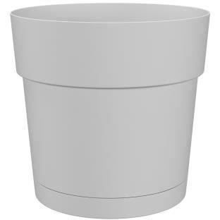 CAPRI LARGE round flower and plant pot - Plastic - Water tank - diameter 30 cm - White - ARTEVASI