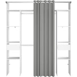 Kit dressing ARTIC EKIPA - Décor mélaminé blanc - 2 penderies + 2 tiroirs - L176 x P48 x H202 cm -Fabriqué en France