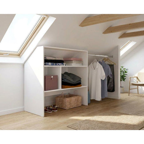Kit dressing sous comble ARTIC - blanc - 1 penderie - L197 x P50 x H94 cm - Made in France