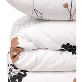 Parure de lit - 1 housse de couette 220 x 240 cm + 2 taies d'oreiller 60 x 60 cm - 65% coton, 35% polyester - Blanc