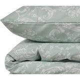 Parure de lit - 1 housse de couette 220 x 240 cm + 2 taies d'oreiller 60 x 60 cm - 65% coton, 35% polyester - Vert