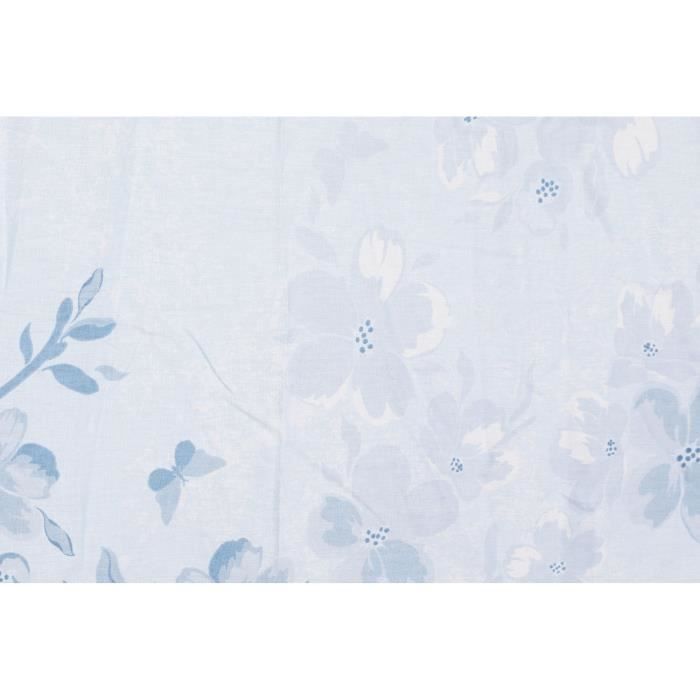 Parure de lit - 1 housse de couette 220 x 240 cm + 2 taies d'oreiller 60 x 60 cm - 100% coton renforcé - Bleu