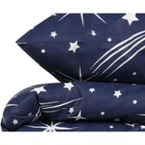 Parure de lit - 1 housse de couette 220 x 240 cm + 2 taies d'oreiller 60 x 60 cm - 65% coton, 35% polyester - Blanc