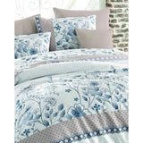 Parure de lit - 1 housse de couette 220 x 240 cm + 2 taies d'oreiller 60 x 60 cm - 100% coton renforcé - Bleu