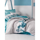 Parure de lit - 1 housse de couette 220 x 240 cm + 2 taies d'oreiller 60 x 60 cm - 100% coton renforcé - Vert
