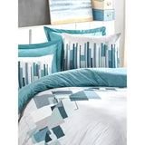 Parure de lit - 1 housse de couette 220 x 240 cm + 2 taies d'oreiller 60 x 60 cm - 100% coton renforcé - Vert