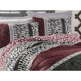 Parure de lit - 1 housse de couette 220 x 240 cm + 2 taies d'oreiller 60 x 60 cm - 100% coton renforcé - Rouge