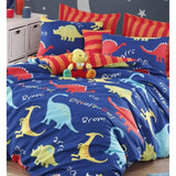 Parure de lit - 1 housse de couette 220 x 240 cm + 2 taies d'oreiller 60 x 60 cm - 65% coton, 35% polyester - Bleu