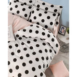 Parure de lit - 1 housse de couette 220 x 240 cm + 2 taies d'oreiller 60 x 60 cm - 65% coton, 35% polyester - Blanc
