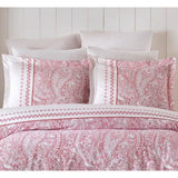 Parure de lit - 1 housse de couette 220 x 240 cm + 2 taies d'oreiller 60 x 60 cm - 100% coton renforcé - Rose