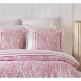Parure de lit - 1 housse de couette 220 x 240 cm + 2 taies d'oreiller 60 x 60 cm - 100% coton renforcé - Rose