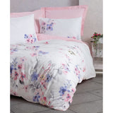 Parure de lit - 1 housse de couette 220 x 240 cm + 2 taies d'oreiller 60 x 60 cm - 100% coton renforcé - Rose