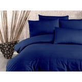 Parure de lit - 1 housse de couette 220 x 240 cm + 2 taies d'oreiller 60 x 60 cm - 80% coton, 20% polyester - Bleu