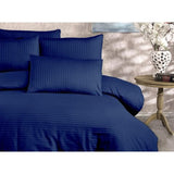 Parure de lit - 1 housse de couette 220 x 240 cm + 2 taies d'oreiller 60 x 60 cm - 80% coton, 20% polyester - Bleu