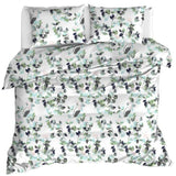 Parure de lit - 1 housse de couette 220 x 240 cm + 2 taies d'oreiller 60 x 60 cm - 65% coton, 35% polyester - Vert