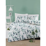 Parure de lit - 1 housse de couette 220 x 240 cm + 2 taies d'oreiller 60 x 60 cm - 65% coton, 35% polyester - Vert