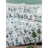 Parure de lit - 1 housse de couette 220 x 240 cm + 2 taies d'oreiller 60 x 60 cm - 65% coton, 35% polyester - Vert