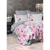 Parure de lit - 1 housse de couette 220 x 240 cm + 2 taies d'oreiller 60 x 60 cm - 100% coton renforcé - Gris