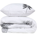 Parure de lit - 1 housse de couette 220 x 240 cm + 2 taies d'oreiller 60 x 60 cm - 100% coton renforcé - Gris