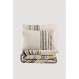 Parure de lit - 1 housse de couette 220 x 240 cm + 2 taies d'oreiller 60 x 60 cm - 100% coton renforcé - Blanc