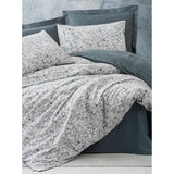 Parure de lit - 1 housse de couette 220 x 240 cm + 2 taies d'oreiller 60 x 60 cm - 100% coton renforcé - Anthracite