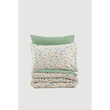 Parure de lit - 1 housse de couette 220 x 240 cm + 2 taies d'oreiller 60 x 60 cm - 100% coton renforcé - Vert