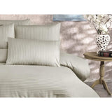 Parure de lit - 1 housse de couette 220x240 cm + 2 taies d'oreiller 60x60 cm - 70% polyester, 30% coton - Cappuccino