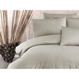 Parure de lit - 1 housse de couette 220x240 cm + 2 taies d'oreiller 60x60 cm - 70% polyester, 30% coton - Cappuccino