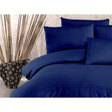 Parure de lit - 1 housse de couette 220 x 240 cm + 2 taies d'oreiller 60 x 60 cm - 70% polyester, 30% coton - Bleu