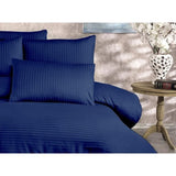 Parure de lit - 1 housse de couette 220 x 240 cm + 2 taies d'oreiller 60 x 60 cm - 70% polyester, 30% coton - Bleu