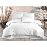 Parure de lit - 1 housse de couette 220 x 240 cm + 2 taies d'oreiller 60 x 60 cm - 70% polyester, 30% coton - Blanc