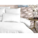 Parure de lit - 1 housse de couette 220 x 240 cm + 2 taies d'oreiller 60 x 60 cm - 70% polyester, 30% coton - Blanc