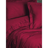 Parure de lit - 1 housse de couette 220 x 240 cm + 2 taies d'oreiller 60 x 60 cm - Satiné 100% coton - Rouge