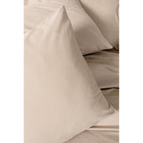 Parure de lit - 1 housse de couette 220 x 240 cm + 2 taies d'oreiller 60 x 60 cm - 100% coton renforcé - Beige