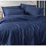 Parure de lit - 1 housse de couette 220 x 240 cm + 2 taies d'oreiller 60 x 60 cm - 100% coton renforcé - Bleu